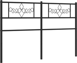 vidaXL - Hoofdbord - 140 - cm - metaal - zwart