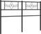 vidaXL - Hoofdbord - 140 - cm - metaal - zwart