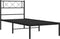 vidaXL - Bedframe - met - hoofdbord - metaal - zwart - 100x200 - cm