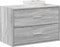vidaXL - Kast - met - 2 - lades - 60x31x40 - cm - bewerkt - hout - grijs - sonoma - eiken