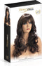 World Wigs Zara - Pruik - Lang Bruin met Krullen en Pony
