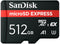 SanDisk microSD Express 512GB - microSDXC - 880MB/s leessnelheid - 650MB/s schrijfsnelheid