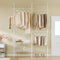 SoBuy FRG34-II-W - Telescoop Kledingrek - Verstelbaar B(147–195) x H(200–295) cm - Wit