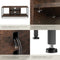 Tectake TV-meubel - Lowboard met 4 open vakken - Industrieel design - Donkerbruin - Afmeting (LxBxH) 120 x 40 x 50,5 cm