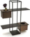 Planken DKD Home Decor Zwart Metaal Koper 2 Planken (50 x 16 x 60 cm)