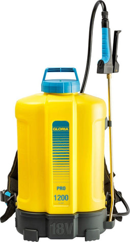 GLORIA Pro 1200 li-on - Snoerloze rugsproeier - 12 l - 180 l vernevelingsvolume (excl. accu en oplader)