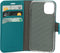 Mobiparts iPhone 12 Mini - Wallet Case - Saffiano motief - Turquoise