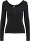 PIECES PCKITTE LS TOP NOOS BC - Dames Longsleeve - Biologische katoenmix - Maat L