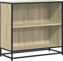 vidaXL - Boekenkast - 80,5x35x76 - cm - bewerkt - hout - sonoma - eikenkleurig