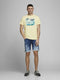 Jack & Jones JORSUITE TEE SS CREW NECK - T-shirt korte mouw met strandtekening - Geel (2020)