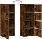 vidaXL - Boekenkast - 40x24x102 - cm - bewerkt - hout - gerookt - eikenkleurig