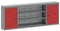 vidaXL - Gereedschapskast - Muurbevestigd - met - Pegboard - Rood - 150x20x55 - cm - Staal