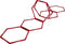 Pure2Improve Loopladder - Agility Grid - Achthoekig - Rood