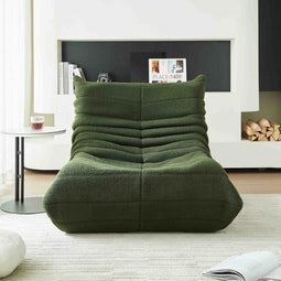 OKWISH Zitzak Stoel - Teddyfleece Lounge Stoel - Ergonomisch - Groen