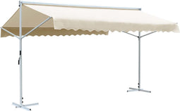 vidaXL - Luifel - vrijstaand - 500x300 - cm - crème
