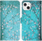 iMoshion Hoesje Geschikt voor iPhone 13 Hoesje Met Pasjeshouder - iMoshion Design Softcase Bookcase - Blauw / Blossom