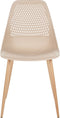HAZELTON - Set van 4 stoelen - Beige - Synthetisch materiaal