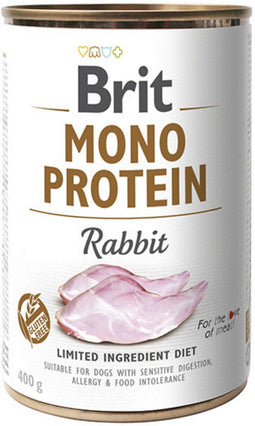 Brit Blik Care Mono Protein 400 g - Hondenvoer - Konijn