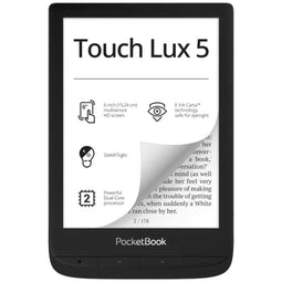 PocketBook Touch Lux 5 - E-book reader - 6 inch E Ink Carta HD - 8 GB - Zwart