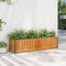 vidaXL - Plantenbak - 110x30x27,5 - cm - massief - acaciahout - en - staal