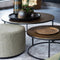 Atmooz - Salontafel Tarifa (set van 2) - Large - Rond - Industrieel - Vintage - Metalen onderstel -