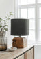 MUST Living Table lamp Reef,40xØ35 cm, linen dark shade