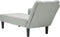 vidaXL - Chaise - longue - met - rechterarmleuning - fluweel - lichtgrijs