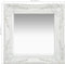 vidaXL - Wandspiegel - barok - stijl - 40x40 - cm - wit