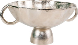 Schaal op Voet Maron Metaal Zilver - 35x29x18 cm | Stijlvolle Decoratieve Schaal