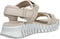 Ecco Gruuv Sandalen - Platte Sandalen - Klittenbandsluiting - Beige