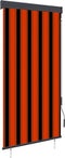 vidaXL - Rolgordijn - voor - buiten - 100x250 - cm - oranje - en - bruin