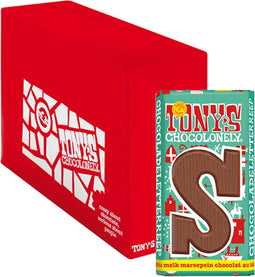 Tony's Chocolonely - Chocoladeletter tony chocolonely melk marsepein s | 15 stuks