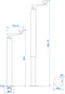 ProPlus Steunpoot - Parkeersteun - Verstelbare Uitdraaisteun - 40 x 65 cm - Stelpoot - Caravan - Gegalvaniseerd - 300 kg Draagvermogen - Ø 48 mm Buisdiameter