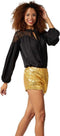 Dressforfun Pailletten-short XL - Hotpants - Glanzende pailletten - Goud