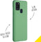 Accezz Samsung Galaxy A21s - Liquid Silicone Backcover - Schokabsorberend - Groen
