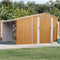 vidaXL - Tuinschuur - 277x279x179 - cm - gegalvaniseerd - staal - lichtbruin