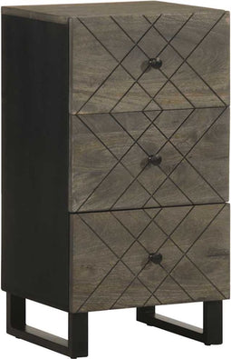 vidaXL - Dressoir - 40x33x75 - cm - massief - mangohout - zwart