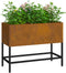 vidaXL - Verhoogde - Tuinplantbak - 60x26x45 - cm - Weerbestendig - Staal