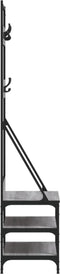 vidaXL - Kledingrek - met - schoenenrek - 70x40x184 - cm - grijs - sonoma - eikenkleur