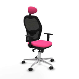 Piqueras y Crespo Jorquera 1D086N1 - Bureaustoel met hoofdsteun - Verstelbare hoogte - Roze
