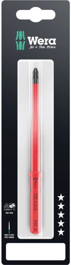 Wera Kraftform Kompakt VDE 62 iS PH 2 x 157 mm - Wisselkling Elektronica Kruiskop PH 1 - Veiligheidsisolatie