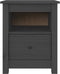 vidaXL - Nachtkastjes - 2 - st - 40x35x49 - cm - massief - grenenhout - grijs