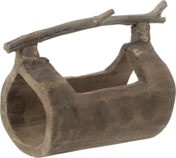 J-Line decoratie Stam Handvat - hout - naturel - small