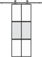 vidaXL - Schuifdeur - 76x205 - cm - gehard - glas - en - aluminium - zwart