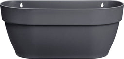 Elho Vibia Campana Wall Basket 35 - Wand Bloempot voor Buiten - 100% Gerecycled Plastic - Ø 35.0 x H 14.8 cm - Antraciet