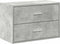 vidaXL - Kast - met - 2 - lades - 60x31x40 - cm - bewerkt - hout - betongrijs