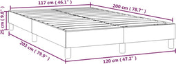 vidaXL - Bedframe - zonder - matras - 120x200 - cm - stof - groen