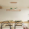 Rustieke LED Houten Hanglamp 100 cm – Dimbare Eettafelverlichting met Afstandsbediening
