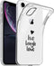 iMoshion Hoesje Geschikt voor iPhone Xr Hoesje Siliconen - iMoshion Design hoesje - Transparant / Zwart / Live Laugh Love