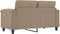vidaXL - Tweezitsbank - 120 - cm - microvezelstof - taupe